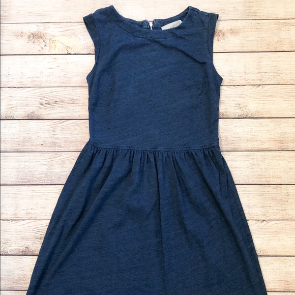 LOFT 0P Blue Dress - Picture 2 of 7